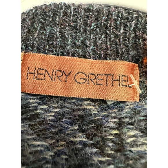 Henry Grethel Men Vintage Shetland Wool Sweater Vest XL Academia Grandpa Diamond - Picture 3 of 8
